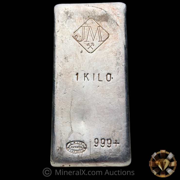 Kilo JM Johnson Matthey Vintage Silver Bar