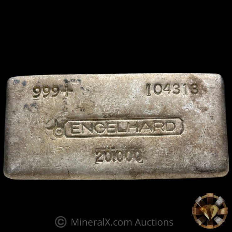 20oz Engelhard Bull Logo Vintage Silver Bar