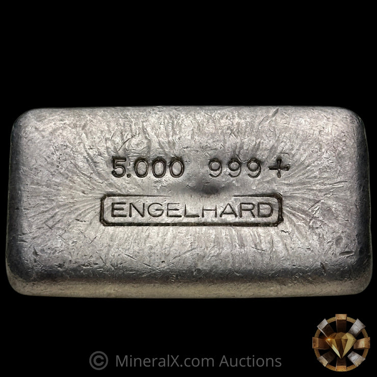5oz Engelhard 4th Series Absent Serial Variety Vintage Silver Bar