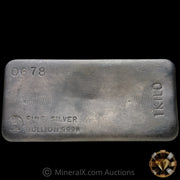 1000g (Kilo) Harrington Metallurgist Australia Vintage Silver Bar