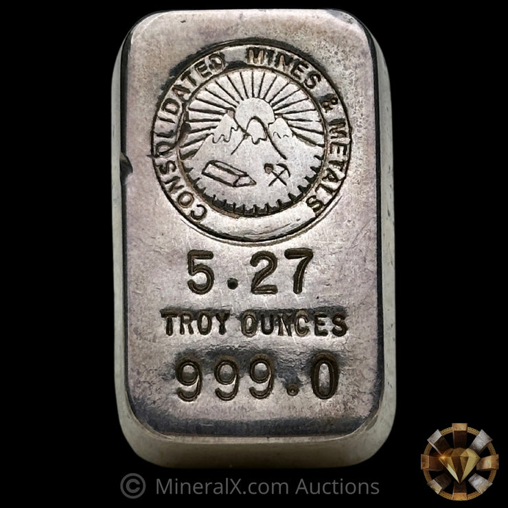 5.27oz Consolidated Mines & Metals Vintage Silver Bar