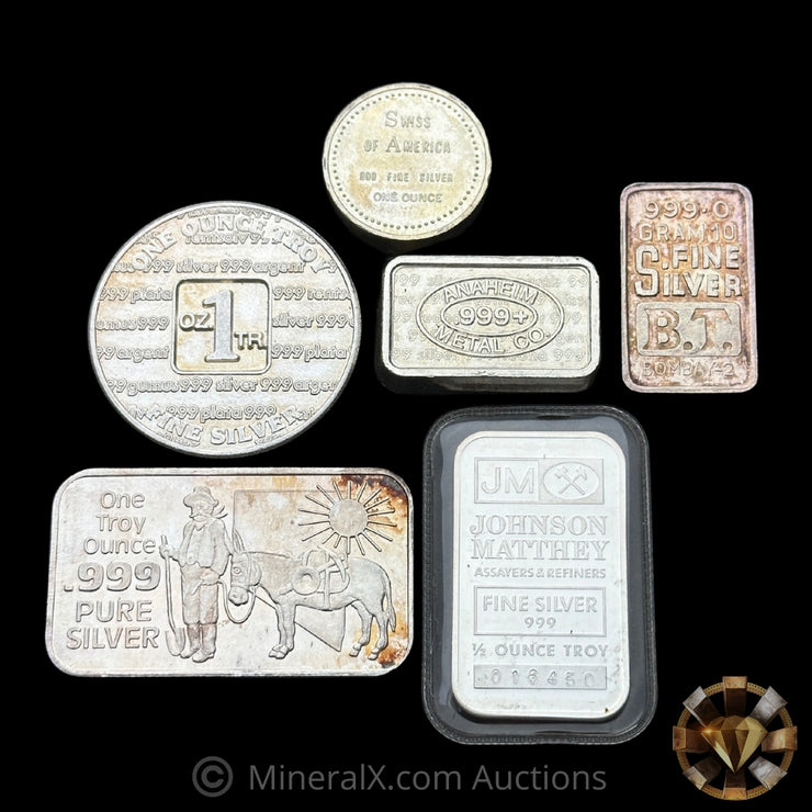 4.82oz Misc Vintage Silver Bar & Coin Lot
