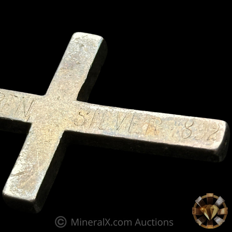 30g Aspen Silver 1892 Dated Vintage Cross (See Desc)