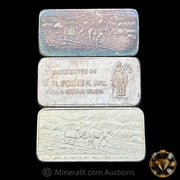 x3 3oz W H Fosters Vintage Silver Bar Lot