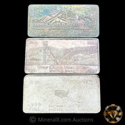 x3 3oz W H Fosters Vintage Silver Bar Lot