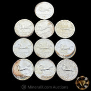 x10 1oz Hoffman And Hoffman Vintage Silver Coin Lot