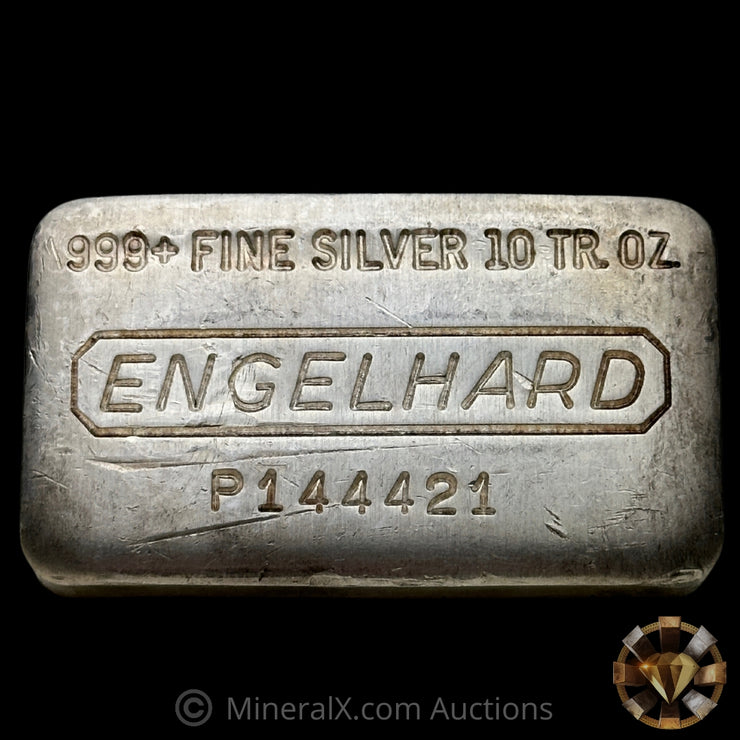10oz Engelhard Vintage Silver Bar With Reverse Impression