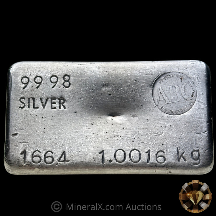 Kilo ABC Australian Bullion Company Vintage Silver Bar
