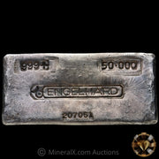 50oz Engelhard 3rd Series Bull Logo Vintage Silver Bar