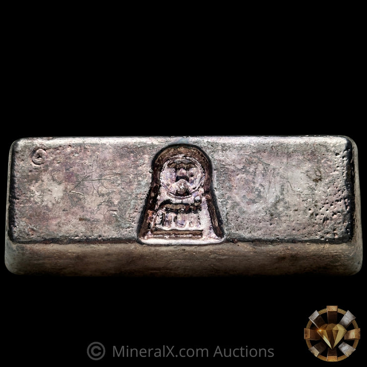 50oz Harrington Metallurgy Ltd Australia Vintage Silver Bar With Unique Reverse Logo Impression