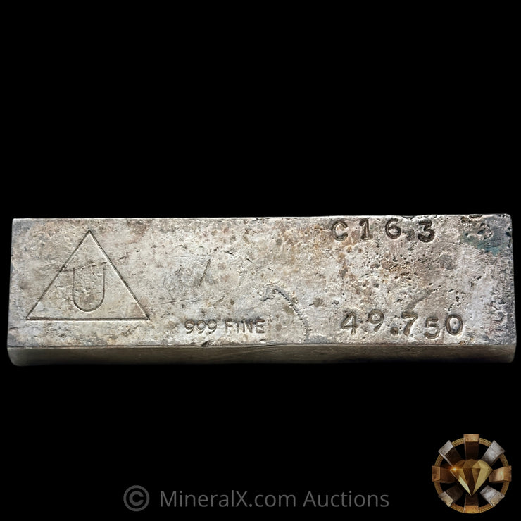 49.750oz Delta Smelting & Refining Co LTD Rare Cubic Rectangle Early Variety Mold With Original Handsigned Numbers Matching 1973 Dated COA