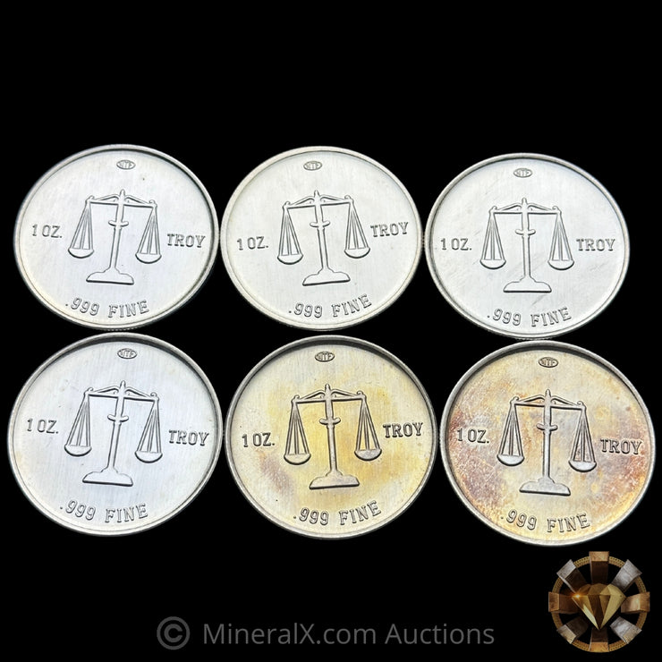 x6 1oz 1982 CMX Seattle Vintage Silver Coins