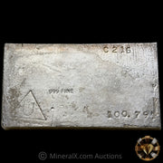 100.791oz Delta Smelting & Refining Co LTD Rare Early Variety Mold With Original Handsigned Numbers Matching 1973 Dated COA