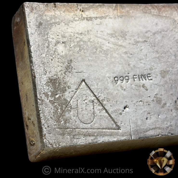 100.791oz Delta Smelting & Refining Co LTD Rare Early Variety Mold With Original Handsigned Numbers Matching 1973 Dated COA