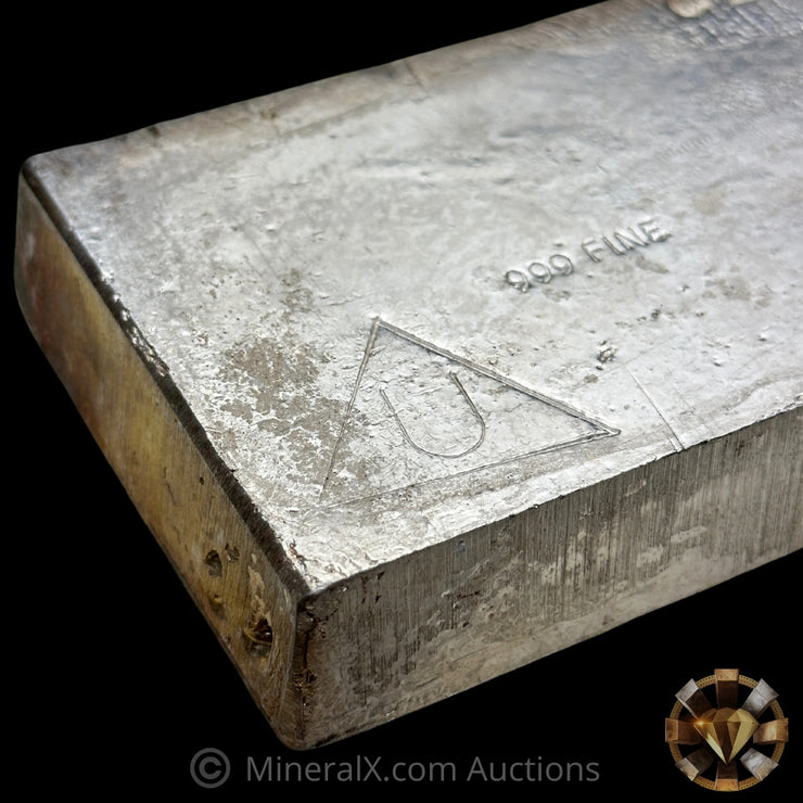 100.791oz Delta Smelting & Refining Co LTD Rare Early Variety Mold With Original Handsigned Numbers Matching 1973 Dated COA