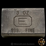 3oz Engelhard E Logo Industrial Extruded Vintage Silver Bar
