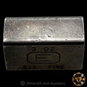 3oz Engelhard E Logo Industrial Extruded Vintage Silver Bar