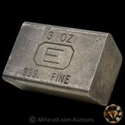 3oz Engelhard E Logo Industrial Extruded Vintage Silver Bar