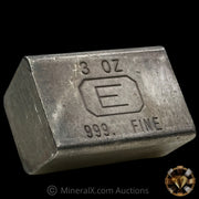 3oz Engelhard E Logo Industrial Extruded Vintage Silver Bar