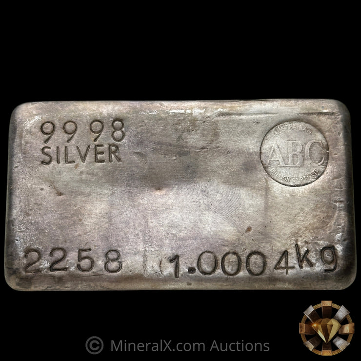 Kilo ABC Australian Bullion Company Vintage Silver Bar