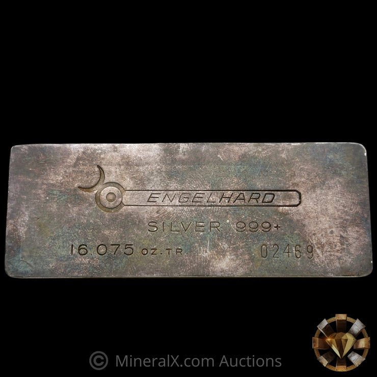 16.075oz (1/2Kilo) Engelhard 0-Leading 5 Digit Variety Bull Logo Vintage Silver Bar