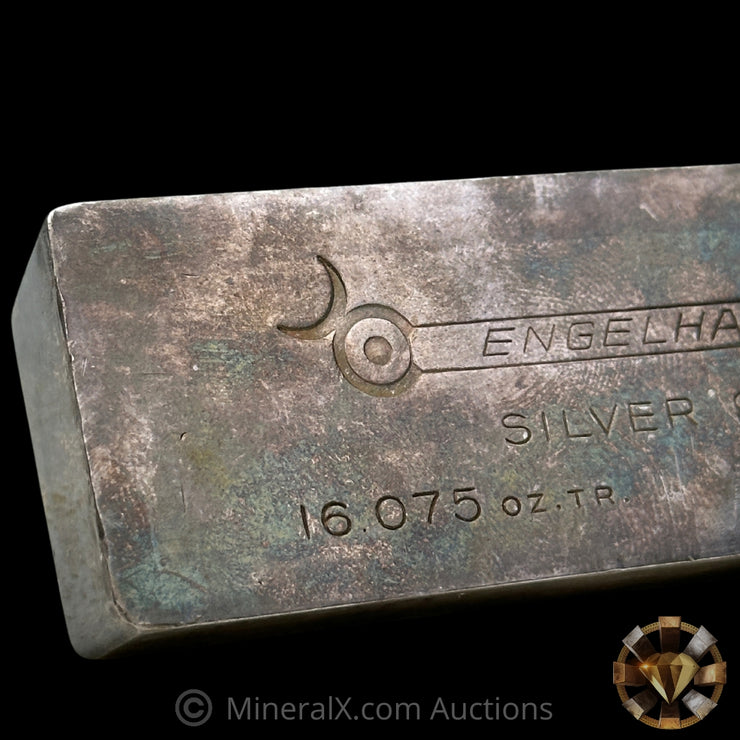 16.075oz (1/2Kilo) Engelhard 0-Leading 5 Digit Variety Bull Logo Vintage Silver Bar