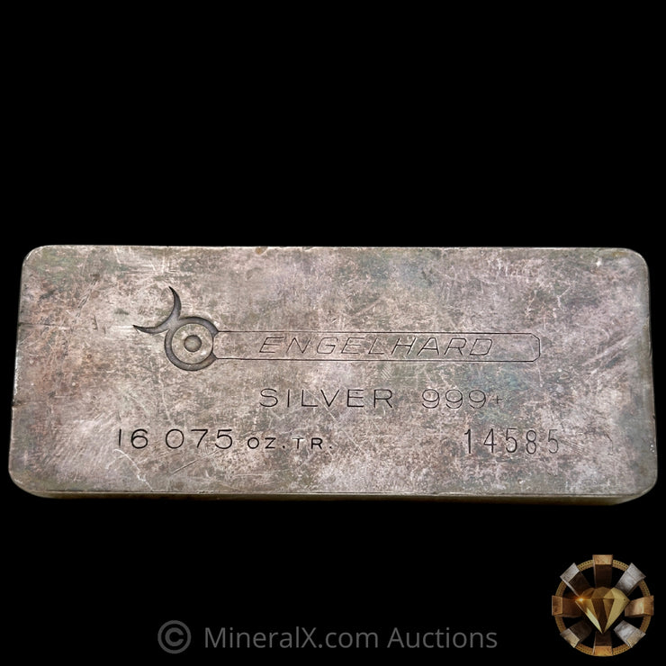 16.075oz (1/2Kilo) Engelhard 5 Digit Variety Bull Logo Vintage Silver Bar