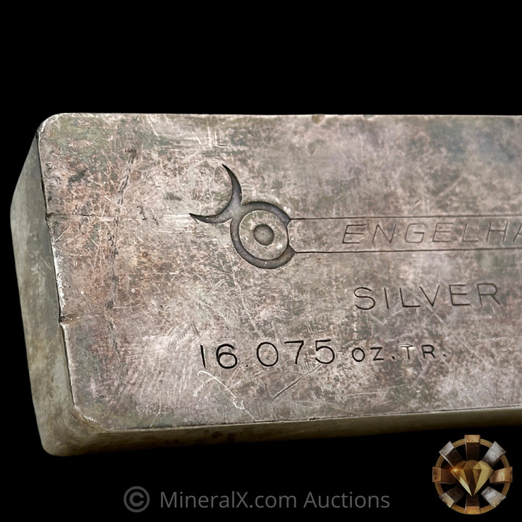 16.075oz (1/2Kilo) Engelhard 5 Digit Variety Bull Logo Vintage Silver Bar