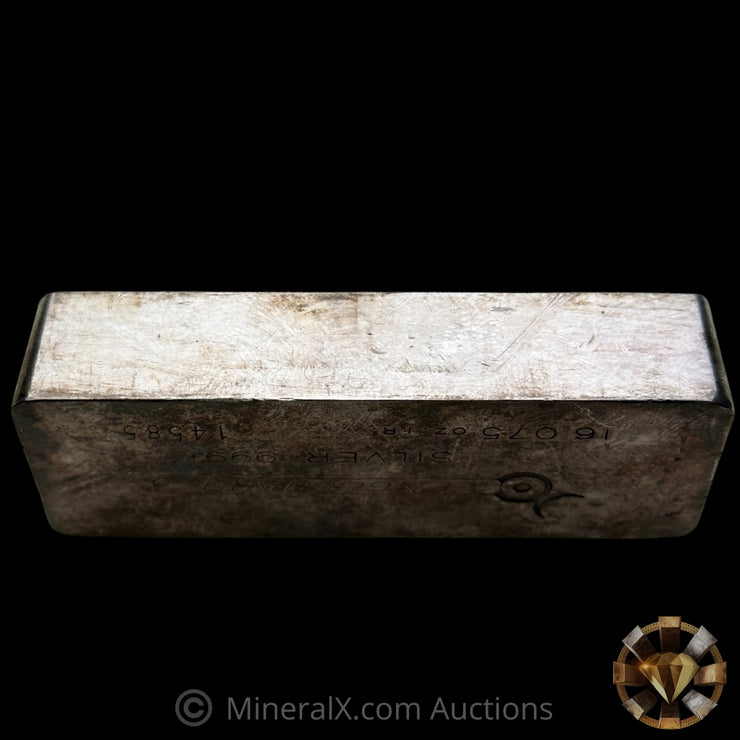 16.075oz (1/2Kilo) Engelhard 5 Digit Variety Bull Logo Vintage Silver Bar