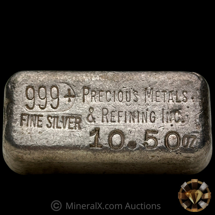 10.50oz Precious Metals & Refining Inc Vintage Silver Bar