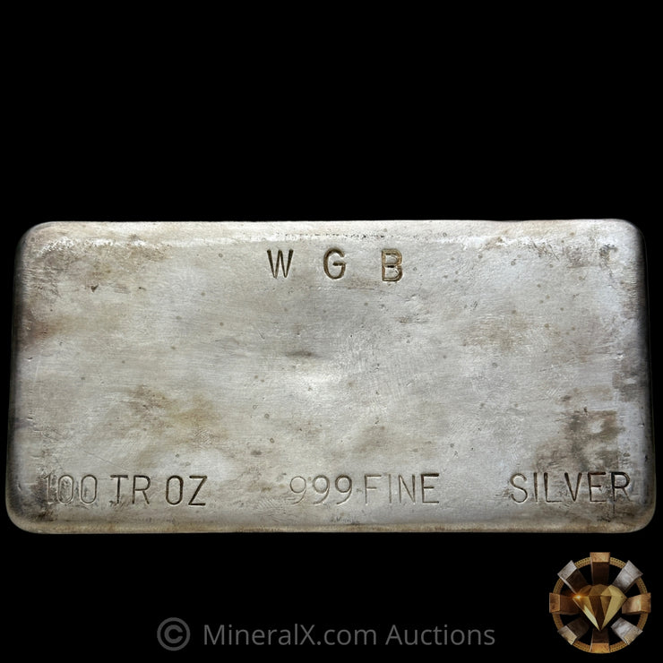 100oz WGB Vintage Silver Bar