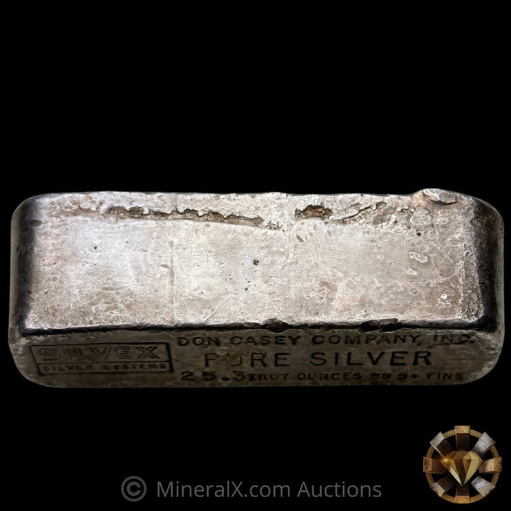 25.3oz Don Casey Company Inc Silvex Silver Systems Vintage Silver Bar