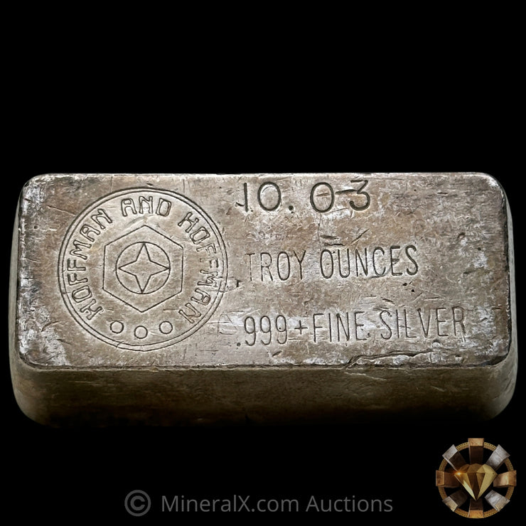 10.03oz Hoffman And Hoffman Vintage Silver Bar