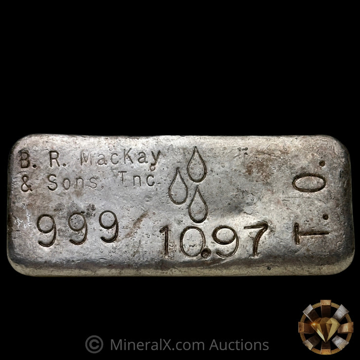 10.97oz B R MacKay Vintage Silver Bar