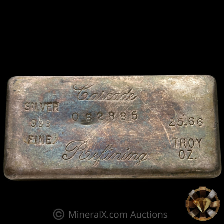 25.66oz Cascade Refining Vintage Silver Bar