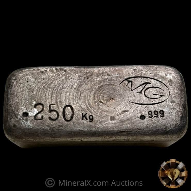 .250kg MG Matthey Garrett Australia Vintage Silver Bar