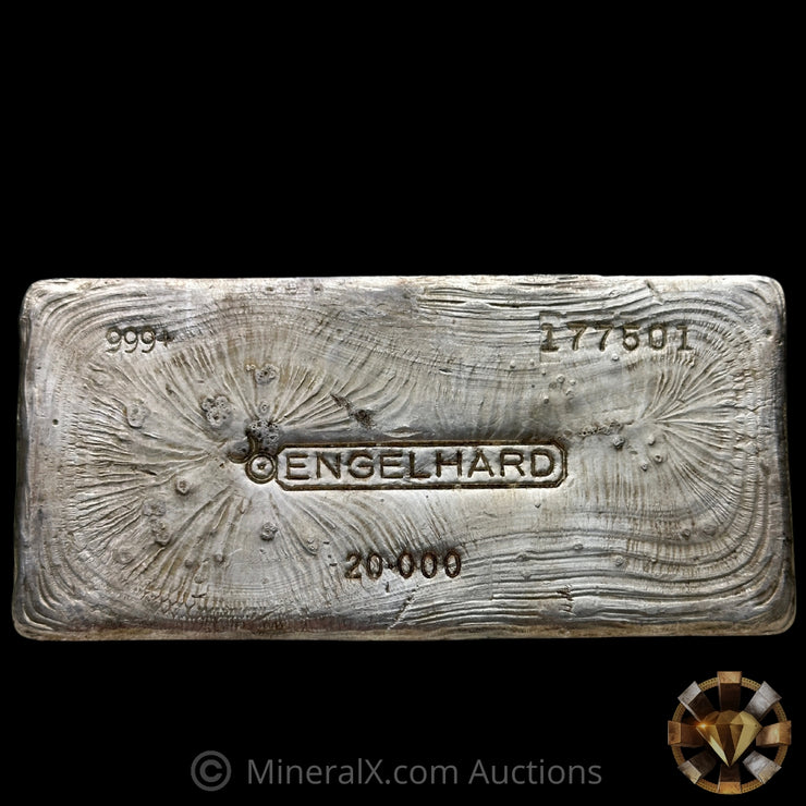 20oz Engelhard Bull Logo Scribbleback Vintage Silver Bar