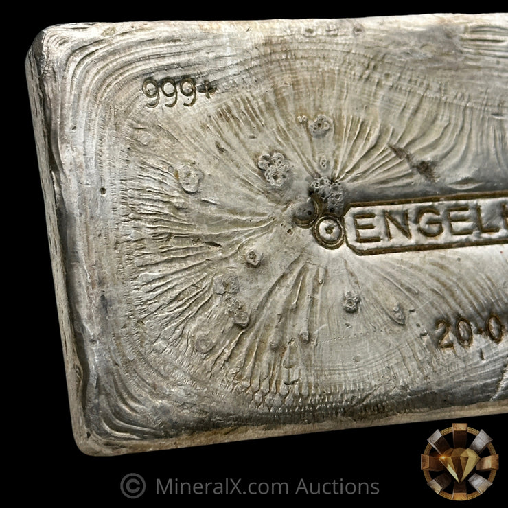20oz Engelhard Bull Logo Scribbleback Vintage Silver Bar