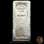 Kilo Johnson Matthey London Small JM Prefix Variety Vintage Silver Bar