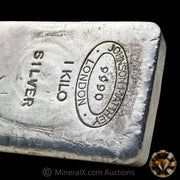 Kilo Johnson Matthey London Small JM Prefix Variety Vintage Silver Bar