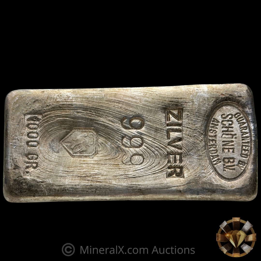1000g (Kilo) Schone BV Amsterdam Zilver Vintage Silver Bar – MineralX