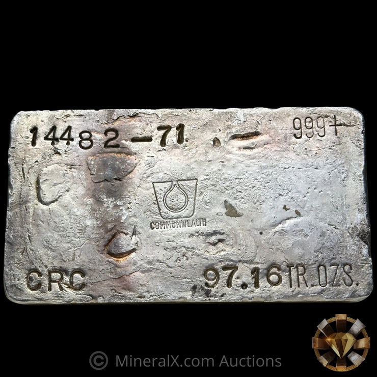 97.16oz Commonwealth Vintage Silver Bar