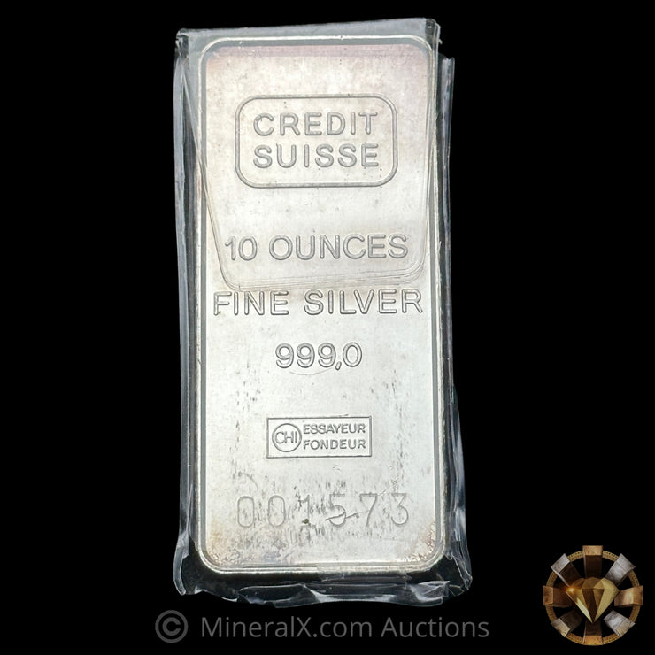 10oz Credit Suisse Vintage Silver Bar