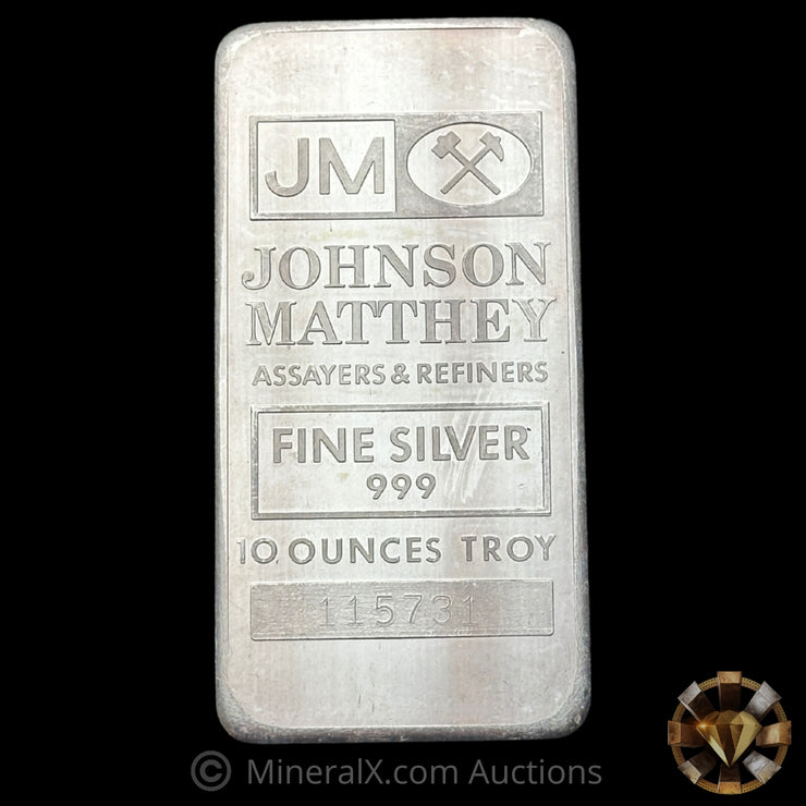 10oz JM Johnson Matthey Vintage Silver Bar