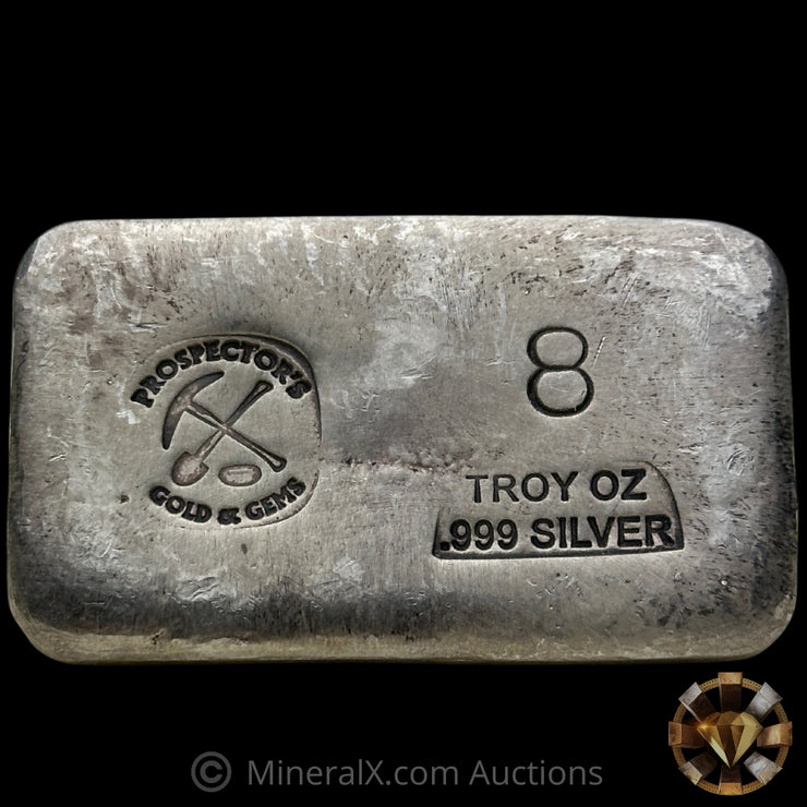 8oz Prospector Gold & Gem Silver Bar