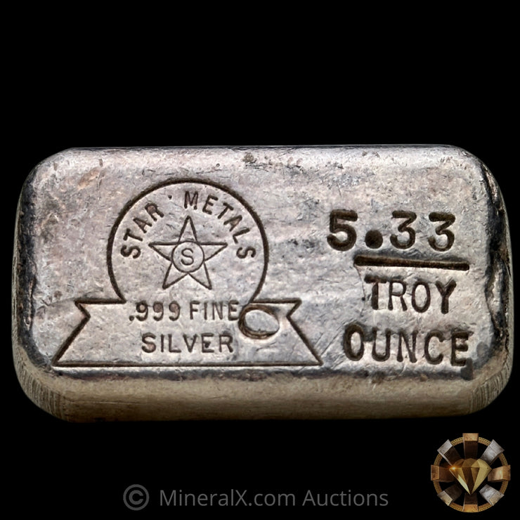 5.33oz Star Metals Vintage Silver Bar
