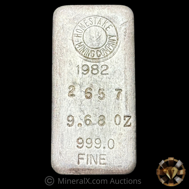 9.68oz 1982 Homestake Mining Company Vintage Silver Bar