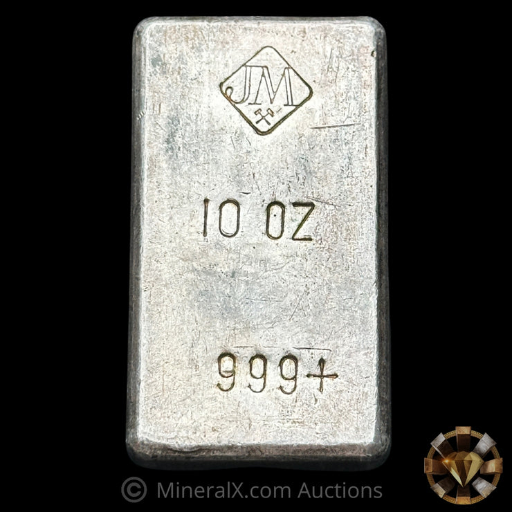 10oz JM Johnson Matthey Reverse Stamp Vintage Silver Bar