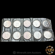 x10 1oz JM Johnson Matthey Freedom Silver Coins In Original Sheet