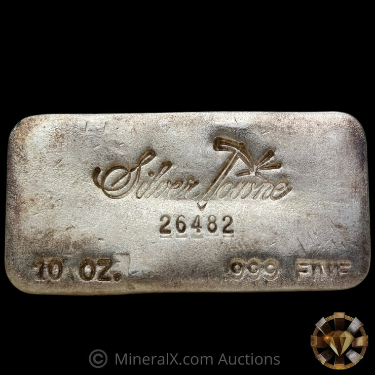 10oz Silvertowne Gridback Vintage Silver Bar